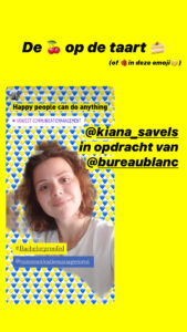 Kiana Savels stagiair bij Bureau Blanc in het kader van haar opleiding communicatiemanagement aan howest