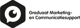 logo van de graduaatsopleiding marketing- en communicatiesupport aan de hogeschool west-vlaanderen howest in kortrijk en brugge