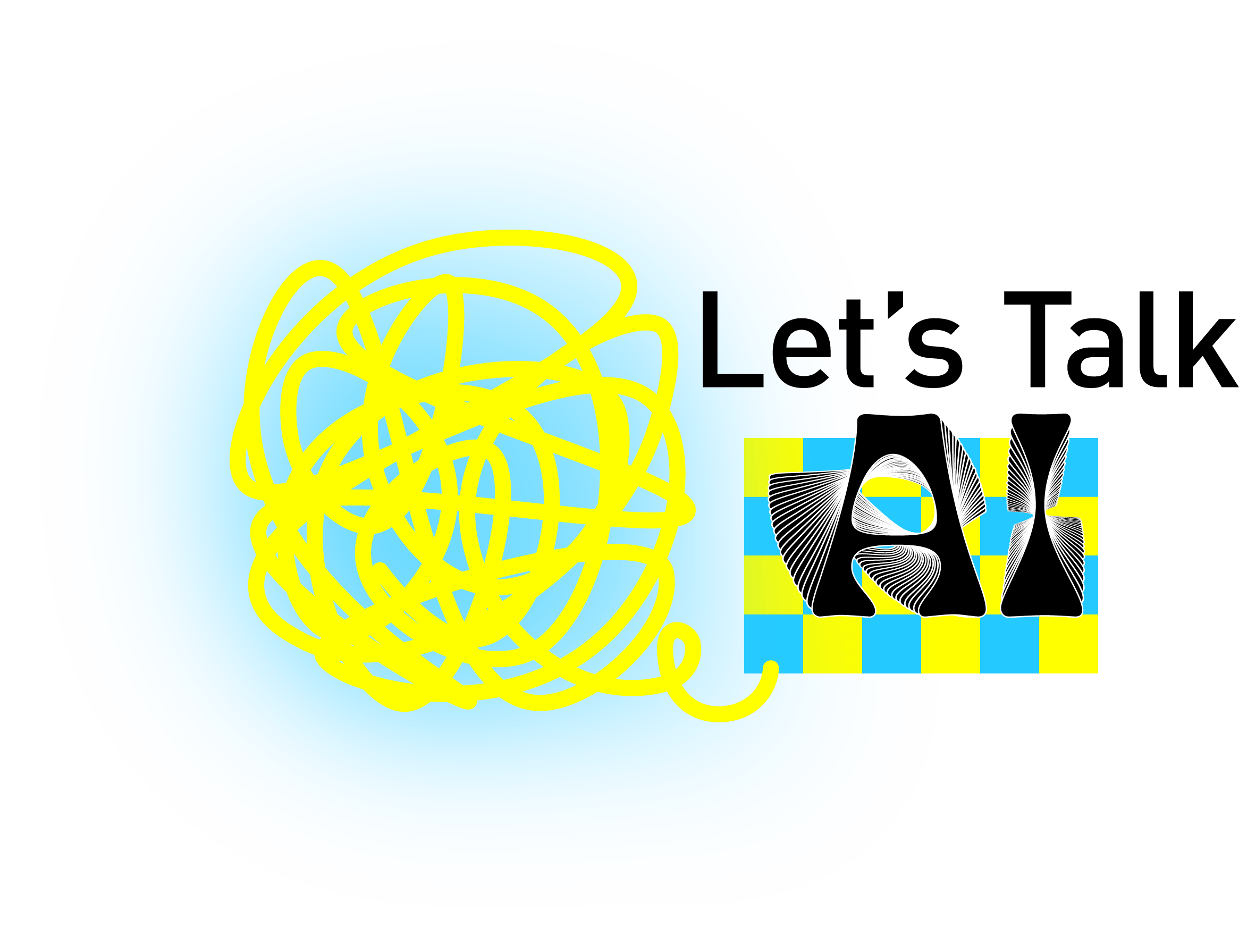 logo van het event Let's Talk AI van de opleidingen Communicatie en Marketing- en communicatiesupport aan Howest